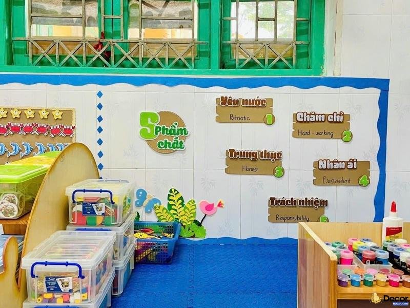 trang trí góc steam mầm non