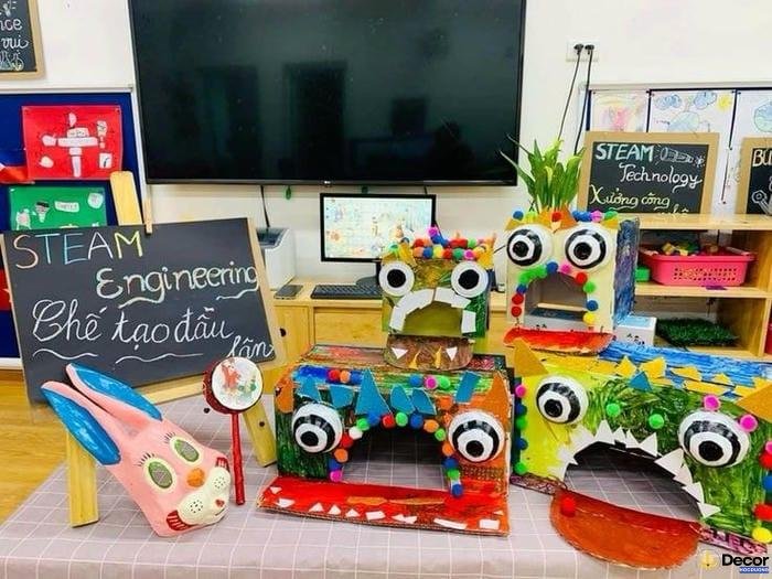 trang trí góc steam mầm non đa năng