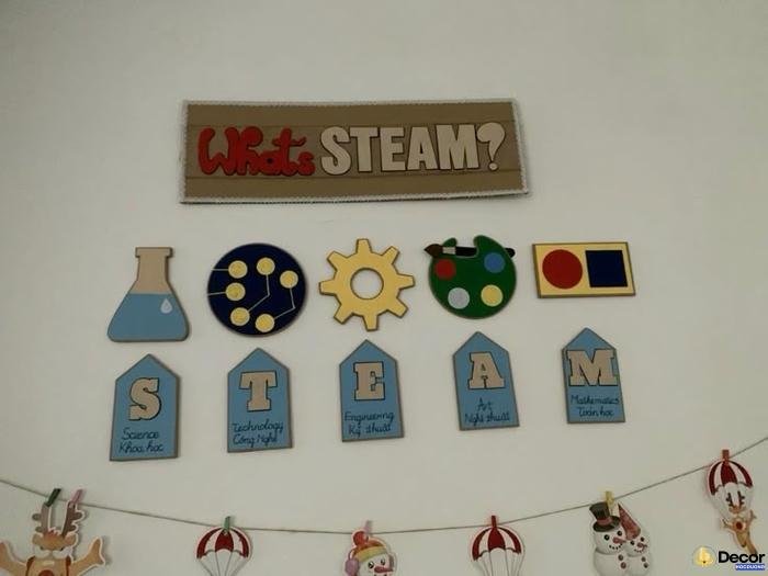 trang trí góc steam mầm non hiện đại