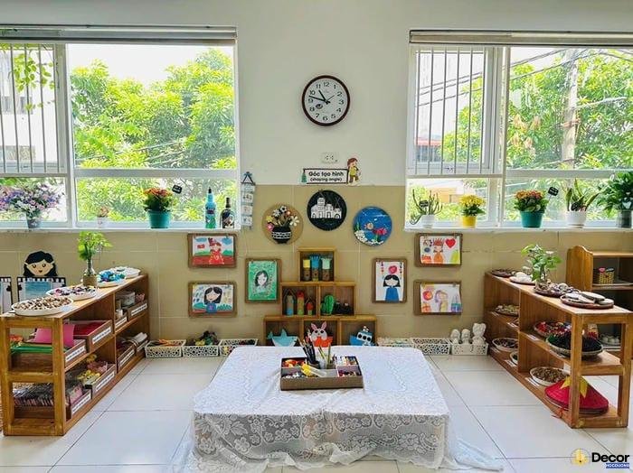 trang trí góc steam mầm non nghệ thuật