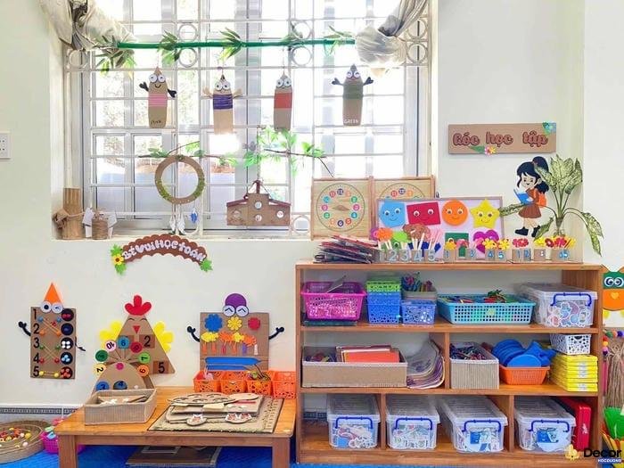 trang trí góc steam mầm non sinh động