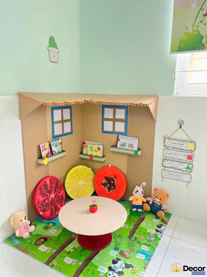 trang trí góc thư viện đáng iu