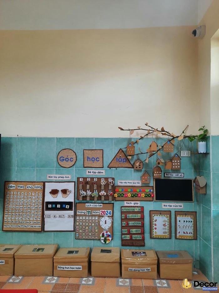 trang trí góc thư viện mầm non đẹp