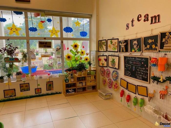 trang trí góc thư viện trường học