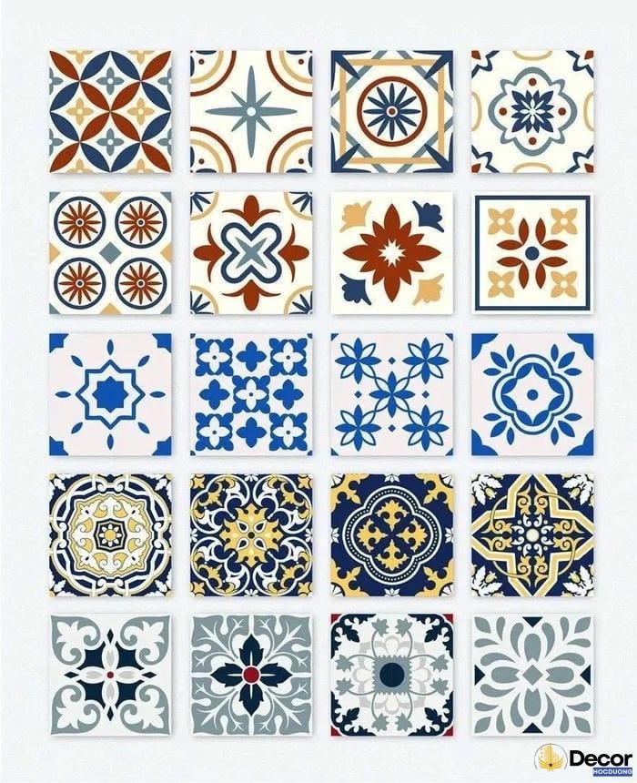 trang trí hình vuông đối xứng hiện đại