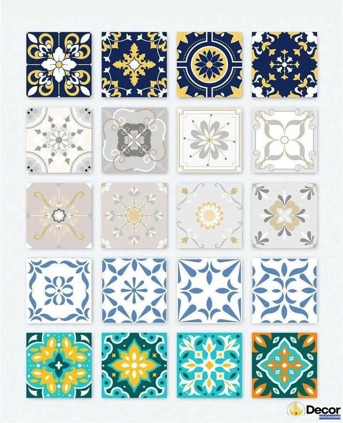 trang trí hình vuông đối xứng tối giản