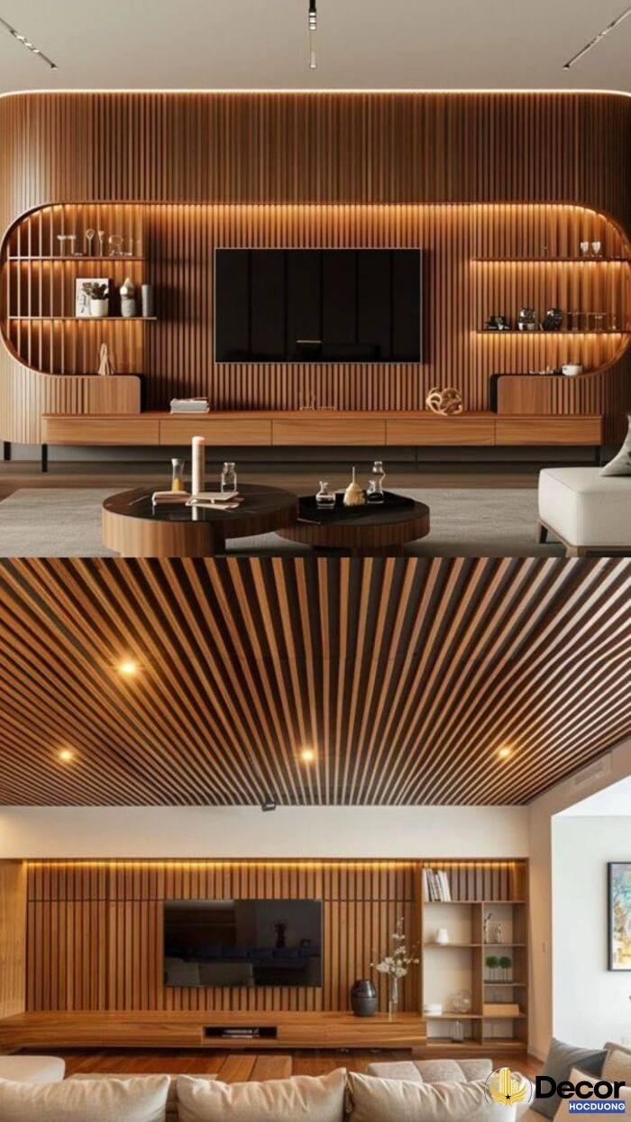 trang trí kệ tivi phòng khách đẹp