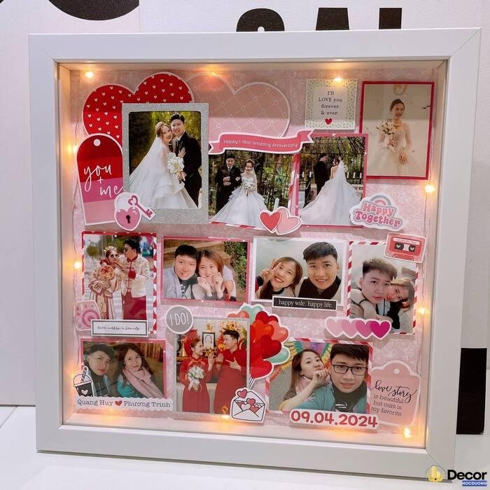 trang trí khung ảnh hạnh phúc