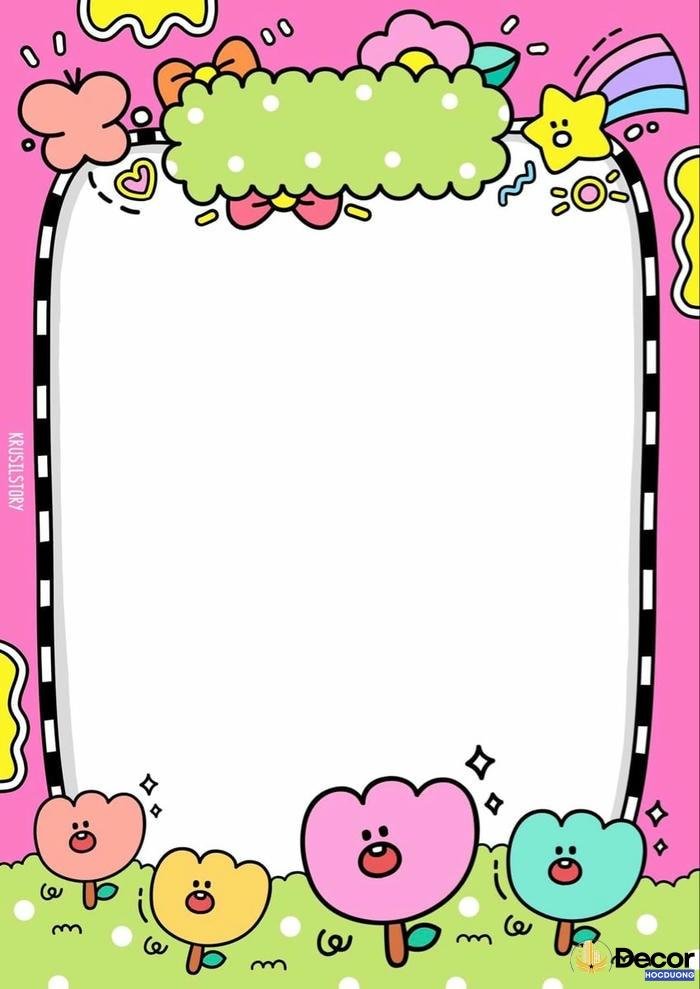 trang trí khung giấy a4