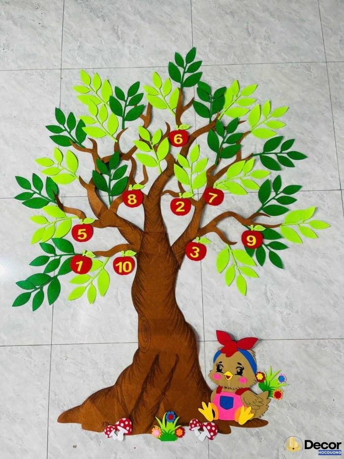 trang trí lớp học bằng cây giả đẹp