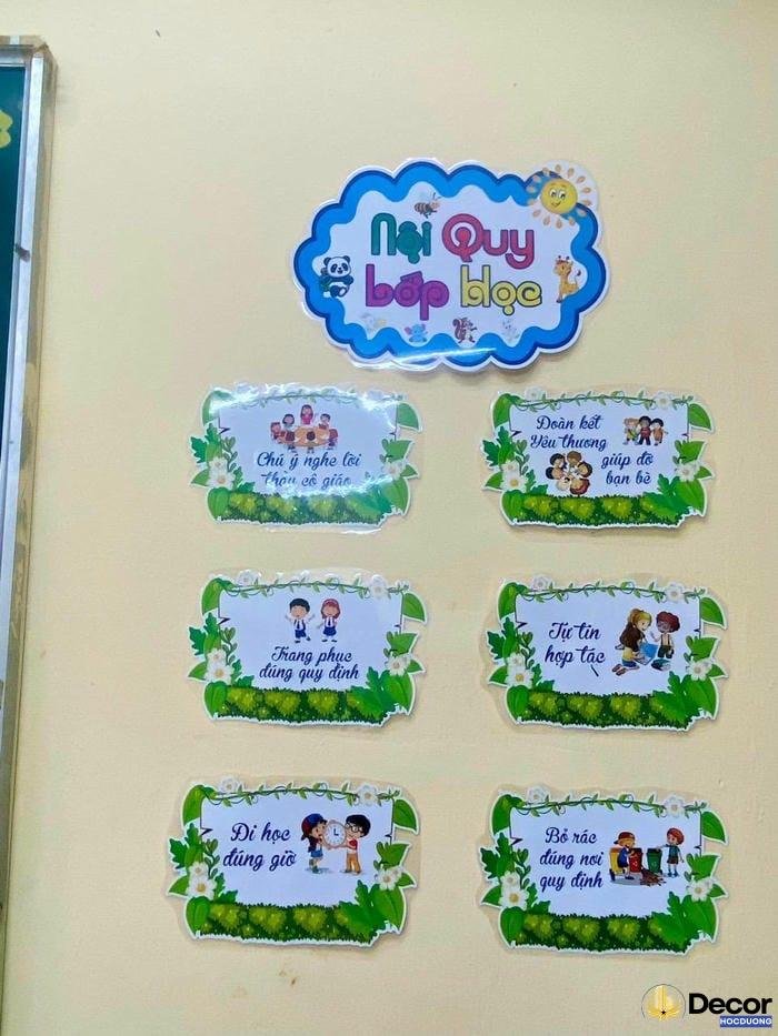 trang trí lớp học đơn giản