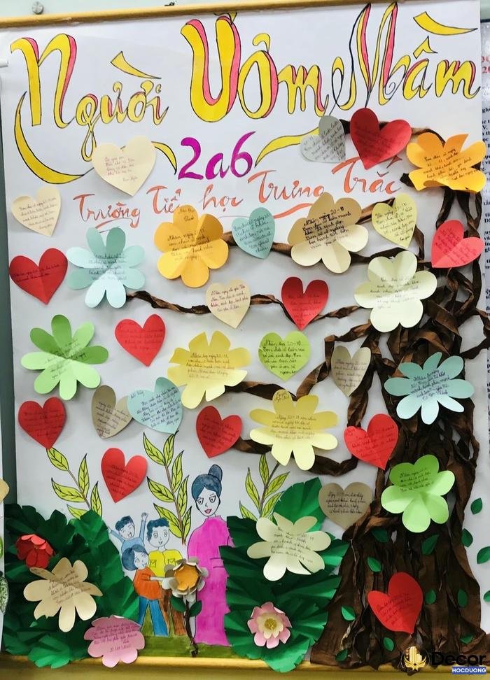 trang trí lớp học hạnh phúc đầm ấm