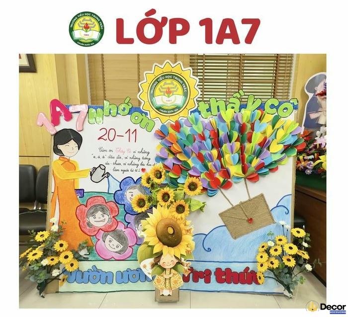 trang trí lớp học hạnh phúc lớp a7