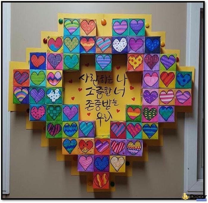 trang trí lớp học hạnh phúc mầm non