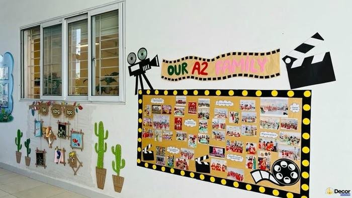 trang trí lớp học mầm non hạnh phúc