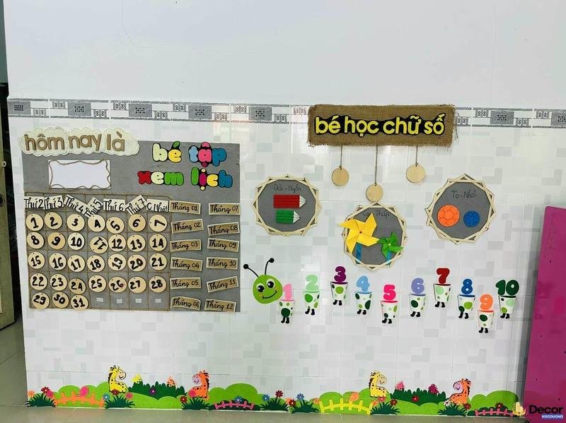 trang trí lớp học mầm non lạ mắt