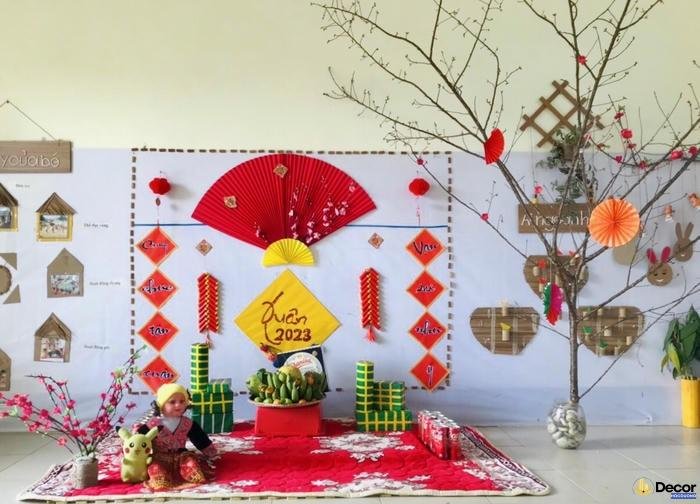 trang trí lớp học ngày tết