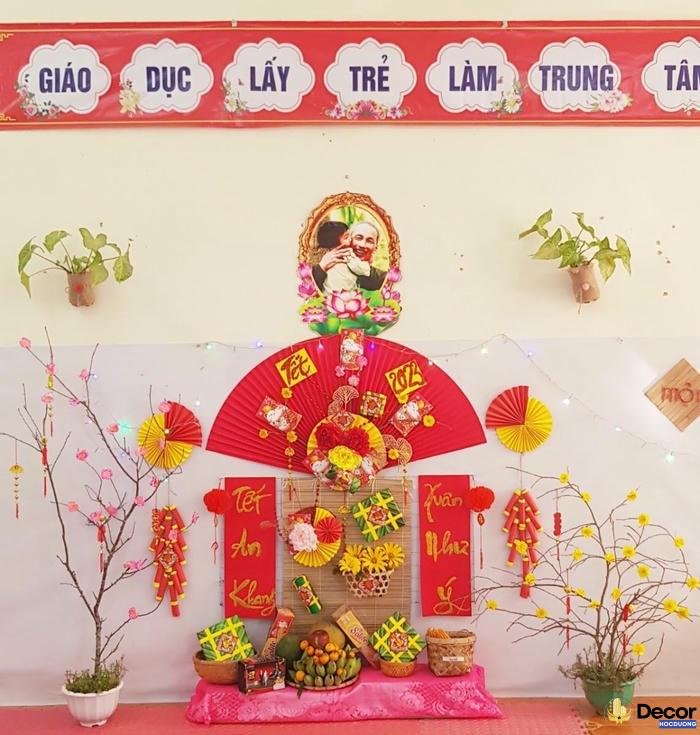 trang trí lớp học ngày tết ất tị