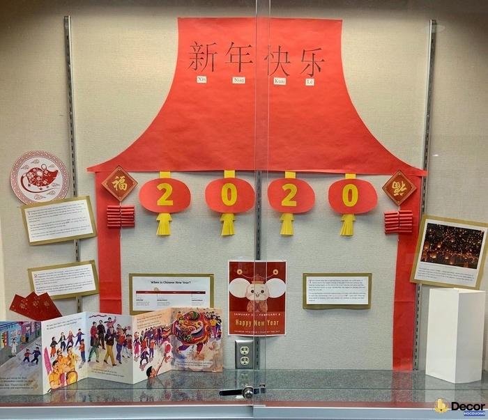 trang trí lớp học ngày tết nguyên đán