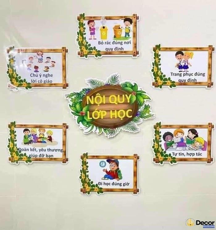 trang trí lớp học sinh động