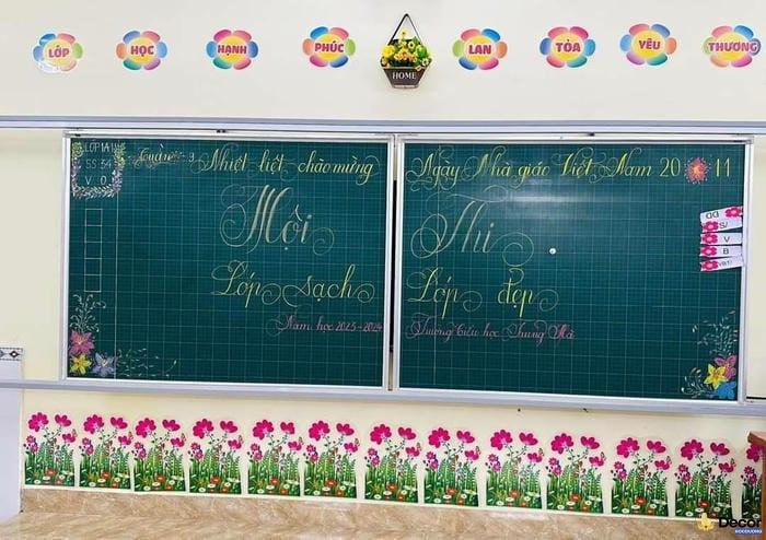 trang trí lớp học với tranh