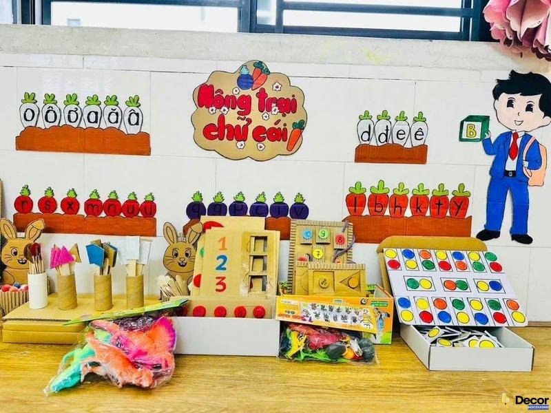 trang trí lớp mầm non theo hướng mở