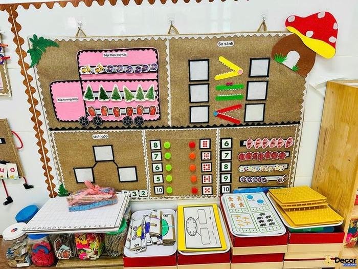 trang trí lớp nhà trẻ theo steam