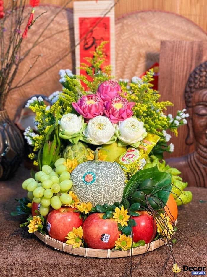 trang trí mâm ngũ quả đẹp