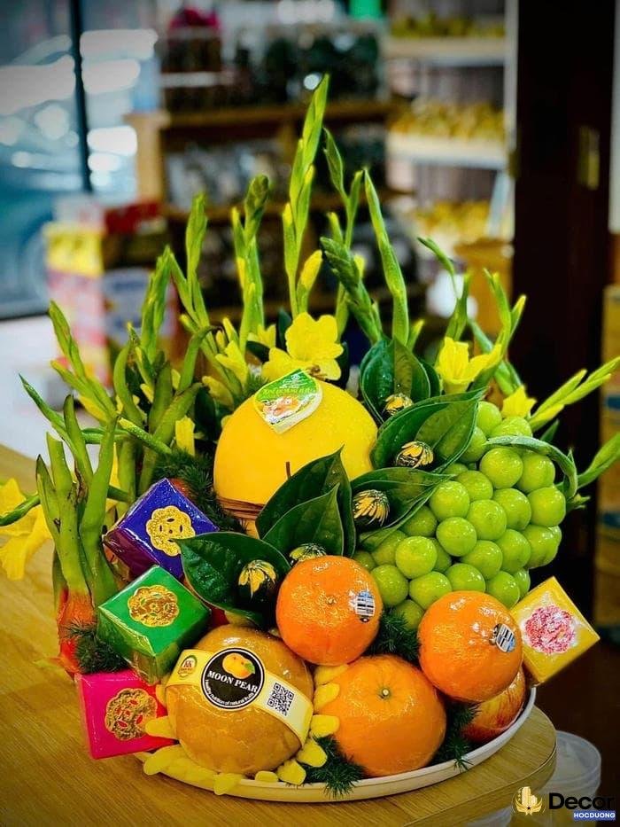 trang trí mâm ngũ quả đơn giản