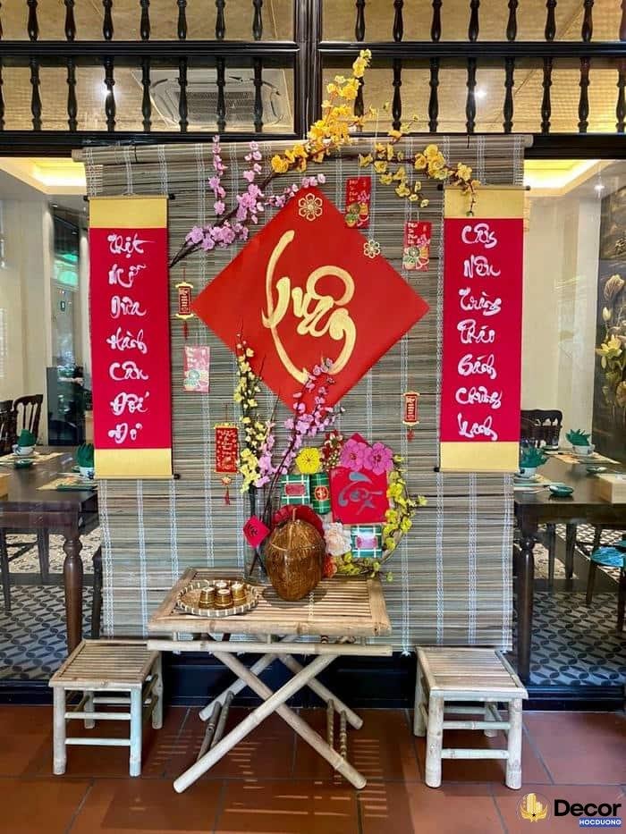 trang trí mành tết bằng phụ kiện handmade