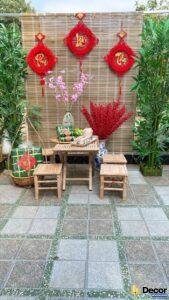 trang trí mành tết đẹp