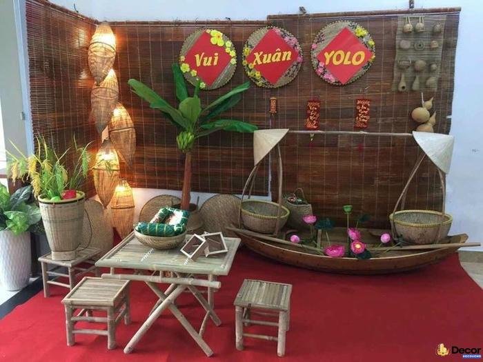 trang trí mành tết đẹp mắt
