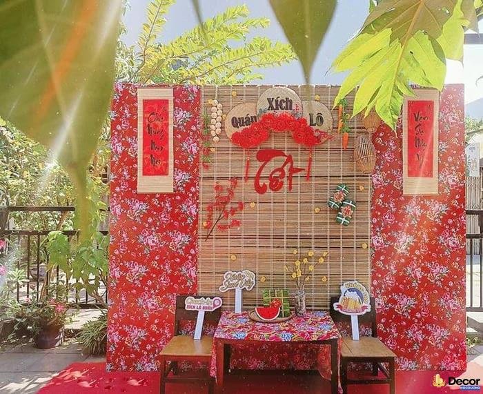 trang trí mành tết phong cách cổ truyền