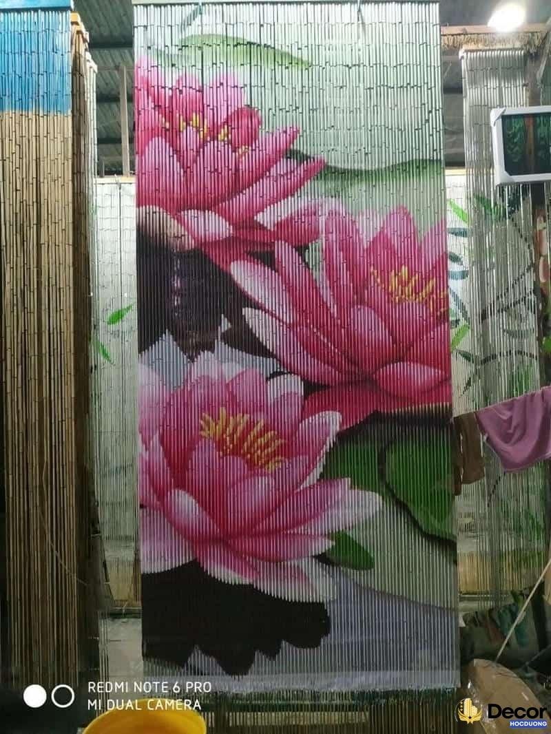 trang trí mành tre không gian sống