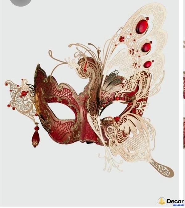 trang trí mặt nạ dạ hội hình bướm