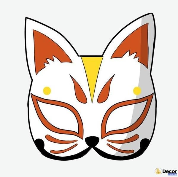 trang trí mặt nạ hồ ly