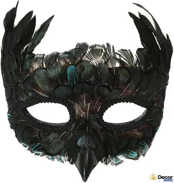 trang trí mặt nạ quạ đen