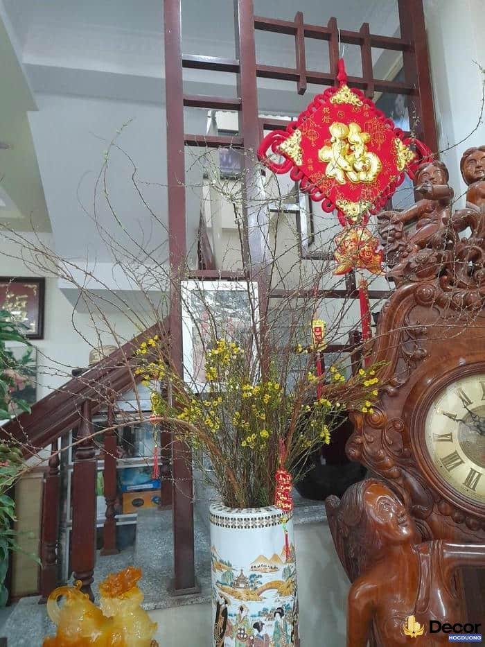 trang trí ngày tết bằng hoa mai