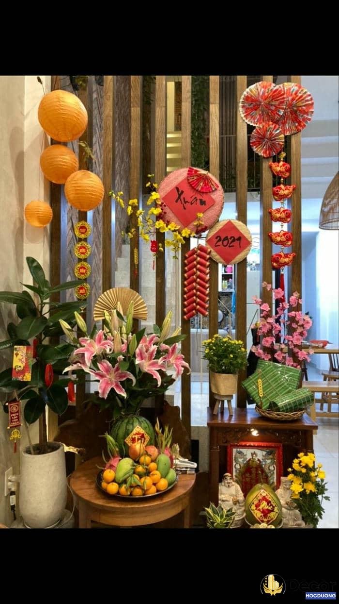trang trí nhà ngày tết sang trọng