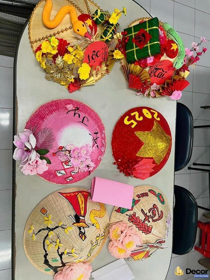 trang trí nón lá đẹp