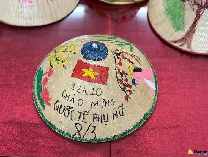 trang trí nón lá mừng quốc tế phụ nữ
