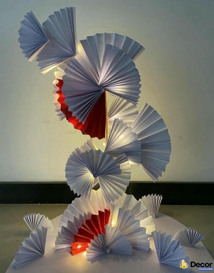 trang trí quạt giấy đẹp nhất