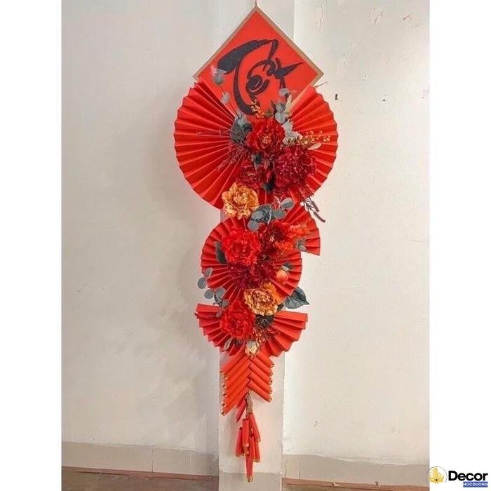 trang trí quạt tết đẹp