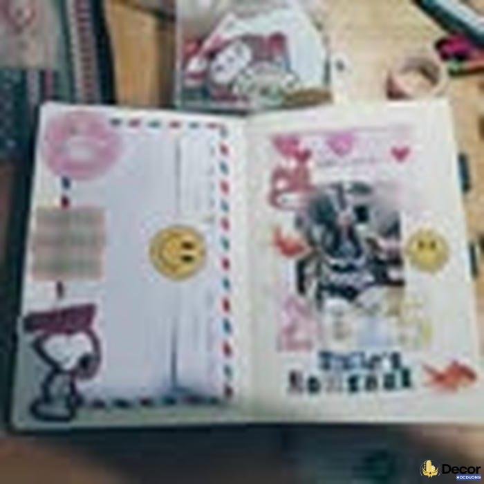 trang trí sổ tay nhanh và đẹp