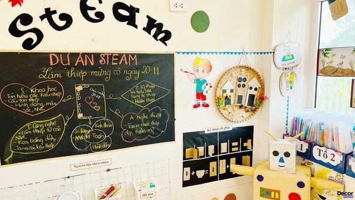 trang trí steam mầm non khoa học