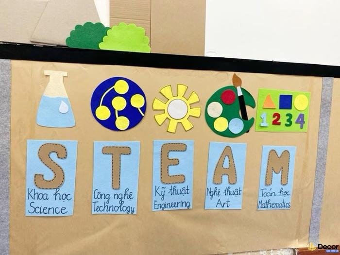 trang trí steam mầm non thân thiện với trẻ