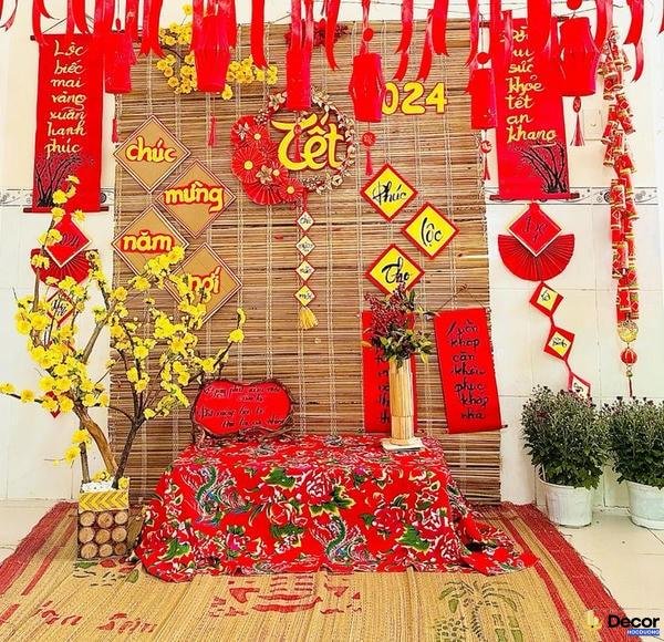 trang trí tết 2025 mầm non