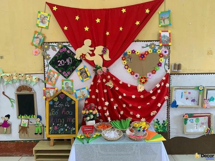trang trí tết lớp