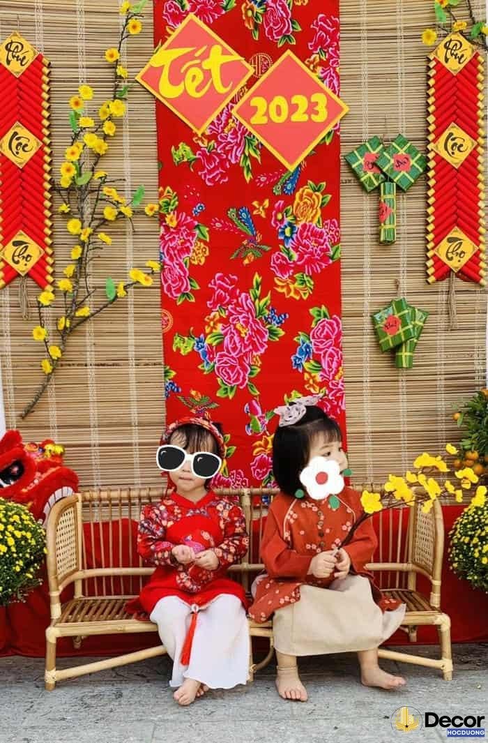 trang trí tết mầm non đẹp