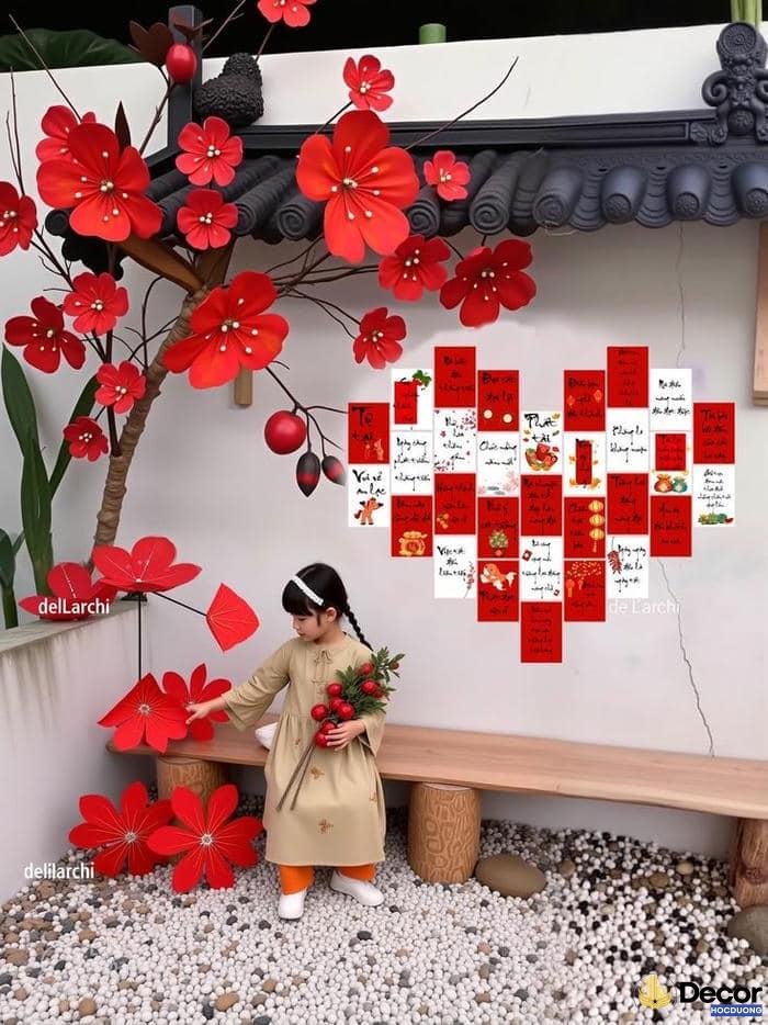 trang trí tết mầm non đơn giản